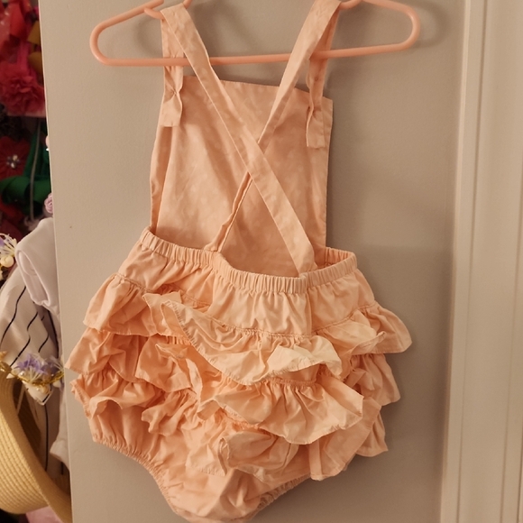 3T Pink Ruffled Baby Romper TABATHA Twinkle - Picture 6 of 6